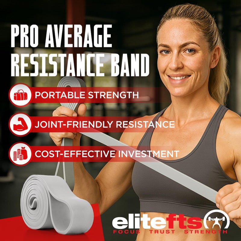 EliteFTS Pro Resistance Band - Boost Core Stability and Flexibility with This Portable, Joint-Friendly Tool - 41" Long (PRO Light Resistance Band, Orange) (Pair) - Image 2